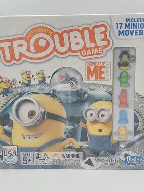 NEW Pop-O-Matic Trouble Despicable Me Minions Edition Board Game Hasbro 2014